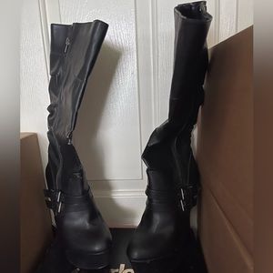 Charlotte Russe black high heel boots
